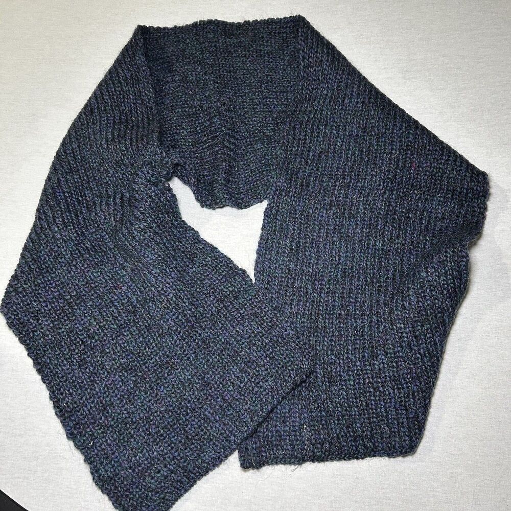 Patrick Malin Blue 100% New Wool Scarf Made in Ireland